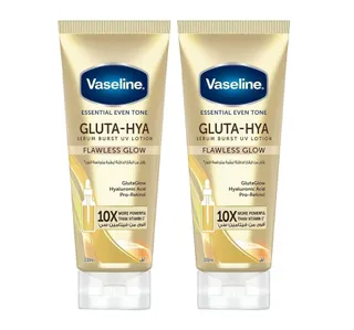 Vaseline Essential Even Tone Flawless Glow Gluta-Hya Serum Burst UV Lotion Value Pack 2 x 200 ml