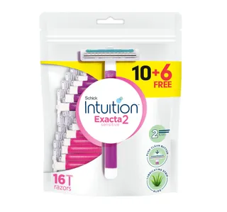 Schick Intuition Exacta2 Multi Color Disposable Razors for Women