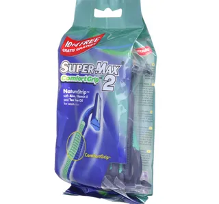 Super Max Men Disposable Comfort Grip Twin Blade 14 pcs