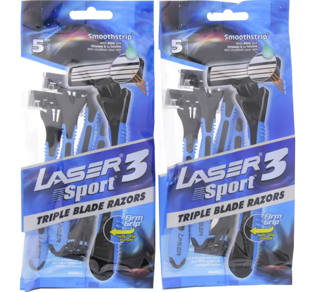 Laser Sport 3 Disposable Razor Value Pack 10 Pcs