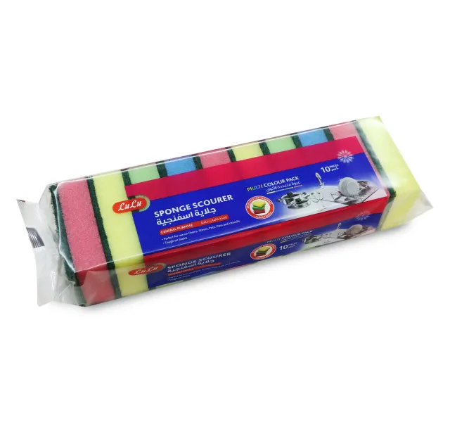 LuLu Multi Colour Sponge Scourer 10pcs