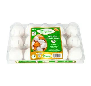 Garden Fresh White Eggs Large 15 Pcs