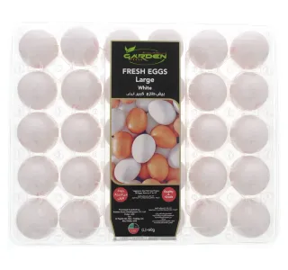 Garden Fresh White Eggs Large 30 Pcs