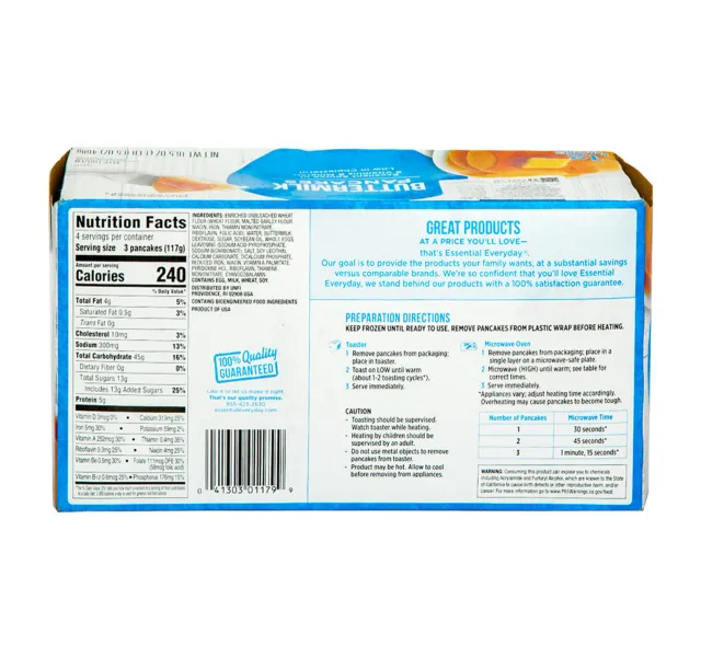 Essential Everyday Buttermilk Pancakes 12 Pcs 468 G