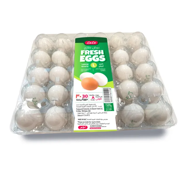Lulu White Eggs Large 30 Pcs