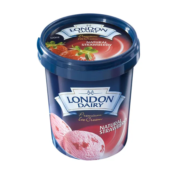 London Dairy Natural Strawberry Ice Cream 500 Ml