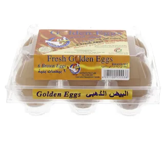 Golden Grade A Brown Fresh Eggs Medium 6 Pcs
