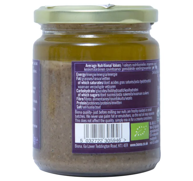 Biona Organic Whole Sesame Tahini 250 G