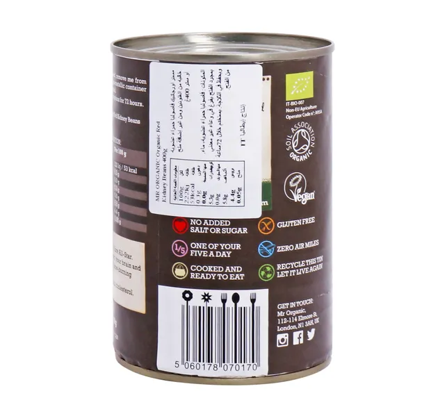 Mr Organic Red Kidney Beans 400 G