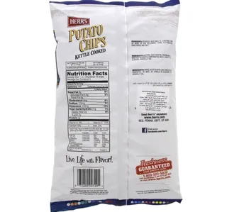 Herr's Kettle Cooked Reduced Fat Potato Chips 142 g