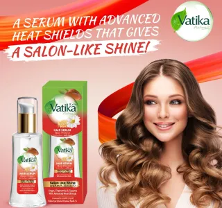 Vatika Naturals Heat Protect Hair Serum Argan Chamomile Sesame With