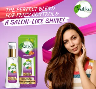 Vatika Naturals Frizz Control Hair Serum Olive Almond Henna With Antifrizz