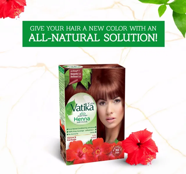 Vatika Henna Hair Colors Powder Burgundy 3.6 60G