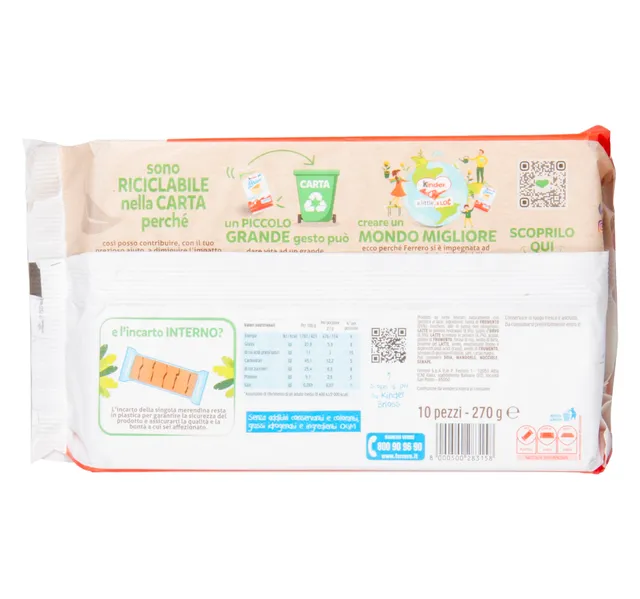 Ferrero Kinder Cake With Milk Cream 10pcs 270 G