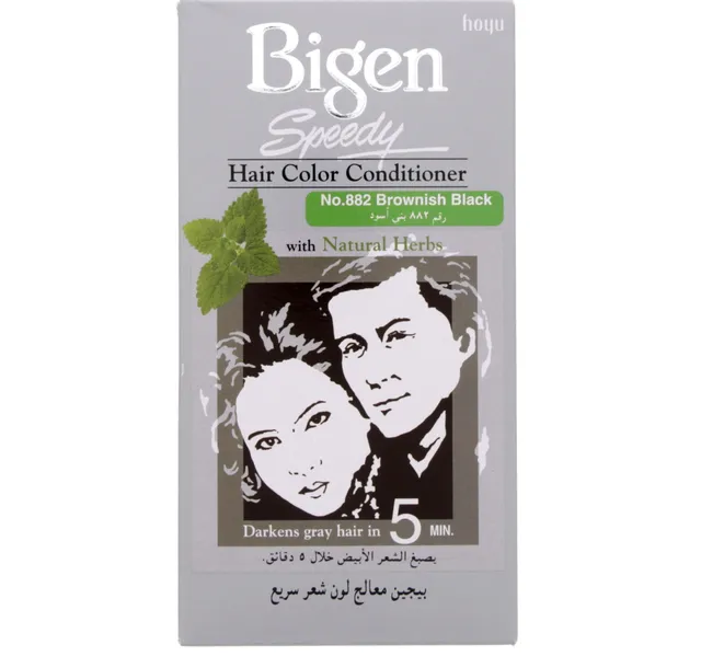 Bigen Speedy Brownish Black Hair Color Conditioner No882 1 Pkt
