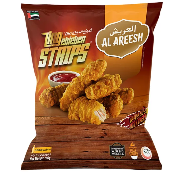 Al Areesh Hot N Crispy Zing Chicken Strips Value Pack 700 G