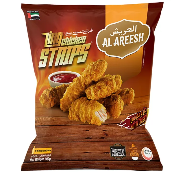 Al Areesh Hot N Crispy Zing Chicken Strips Value Pack 700 g