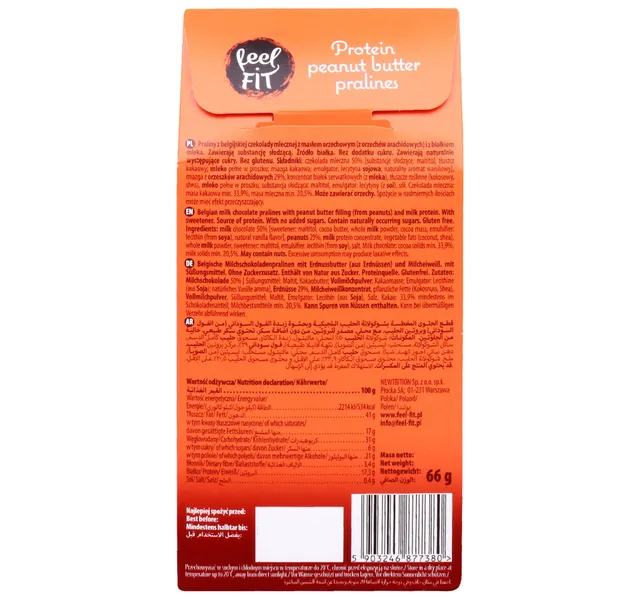 Feel Fit Protein Peanut Butter Pralines 66 G