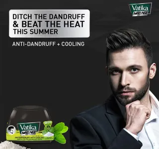 Vatika Menz Anti-Dandruff with Cooling Styling Hair Cream 2 x 140 ml