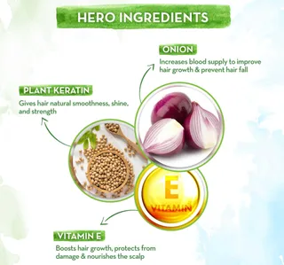 Mamaearth Onion Shampoo With Onion Oil And Plant Keratin 400 Ml