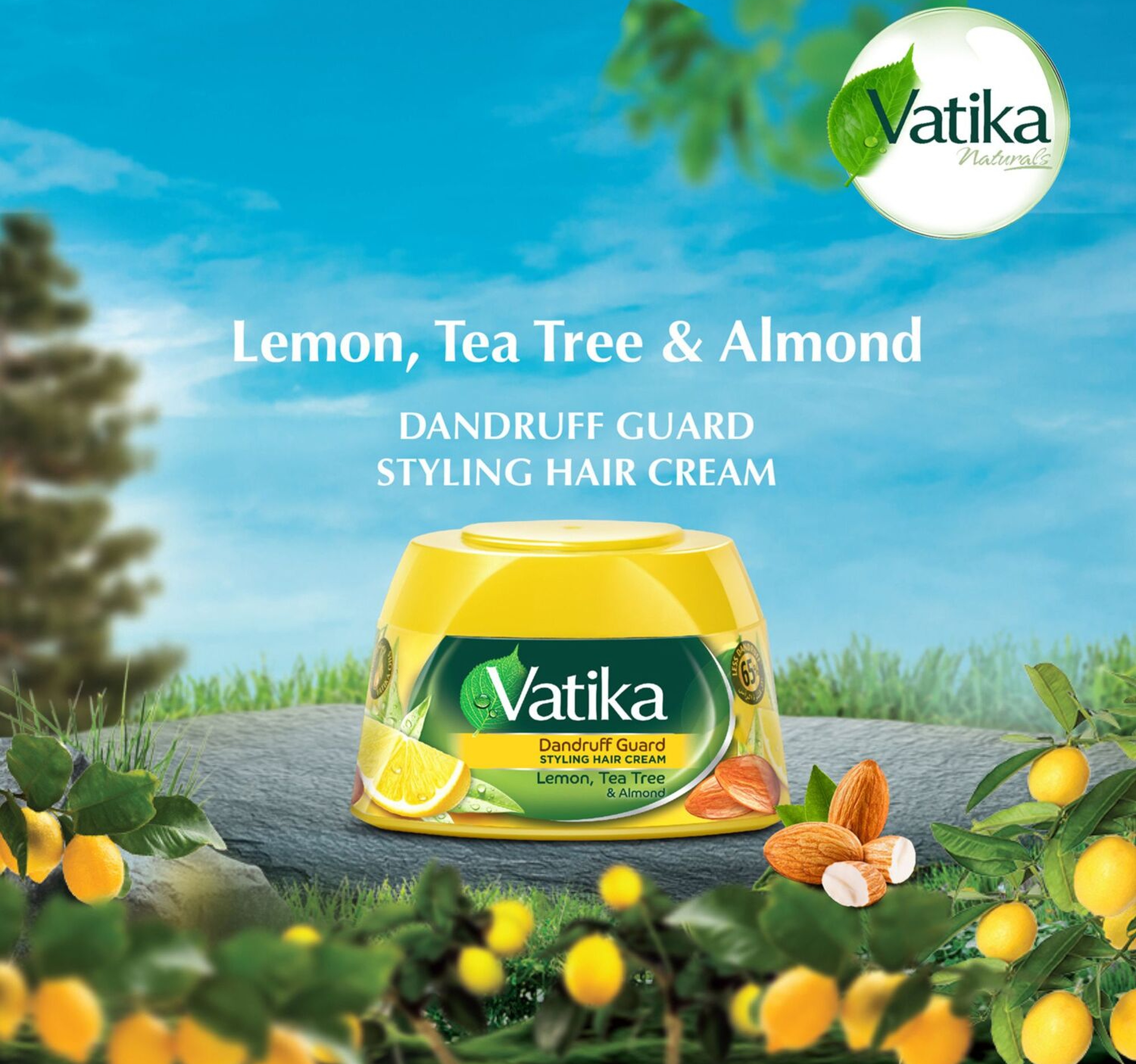 Vatika Naturals Dandruff Guard Styling Hair Cream Lemon Tea Tree Almond