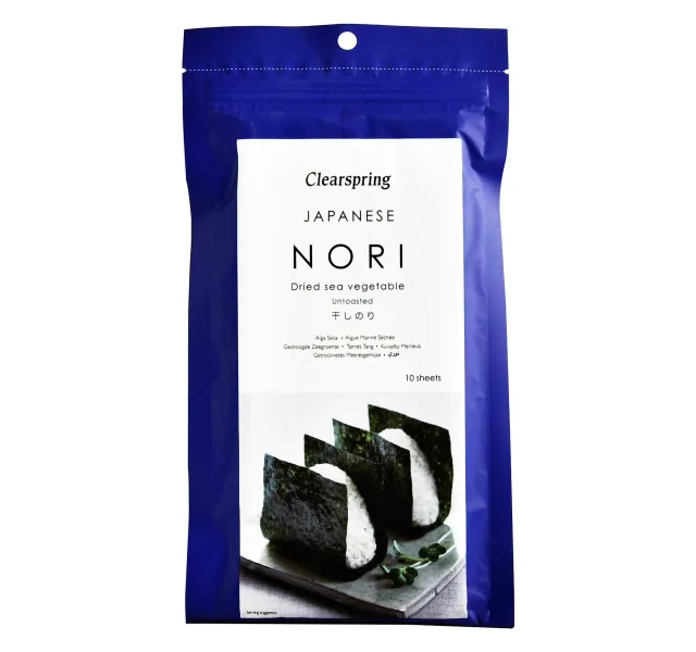 Clearspring Untoasted Japanese Nori 10 Sheets 25 G