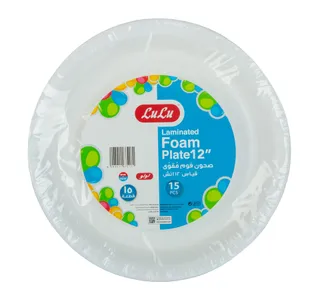 LuLu Laminated Foam Plate 12inch 15 pcs
