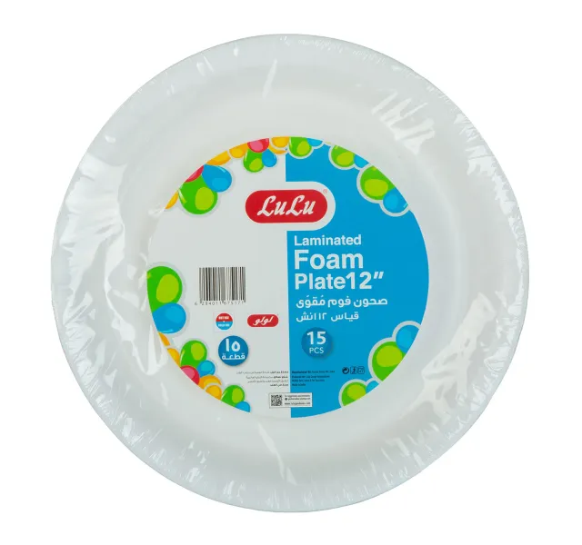 LuLu Laminated Foam Plate 12inch 15 pcs