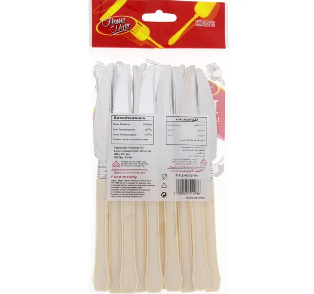 Home Mate Plastic Knife Silver 18 Pcs