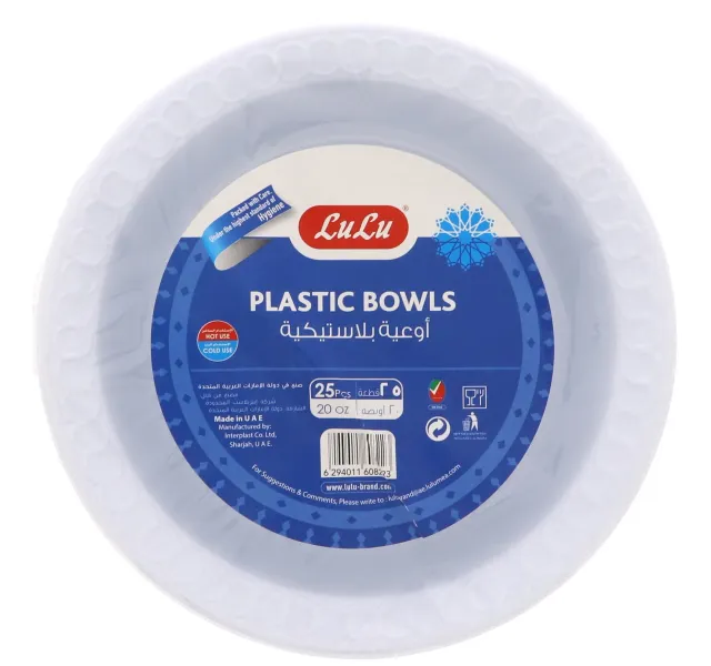 Lulu Plastic Bowls 20 Oz 25 Pcs