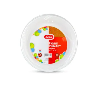 LuLu Foam Plate 10inch 25 pcs