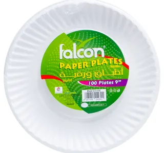 Falcon Paper Plates 9 Inch 100pcs