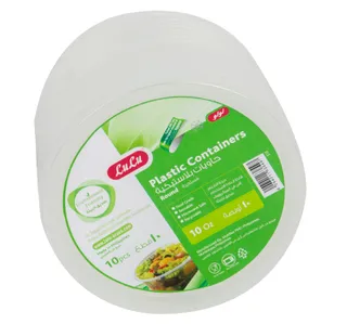 Lulu Plastic Containers Round 10oz 10pcs