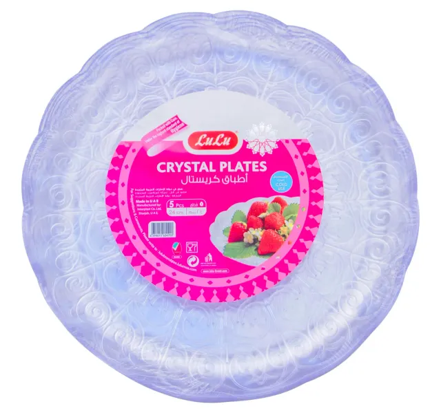 Lulu Crystal Plates 24cm 5 Pcs