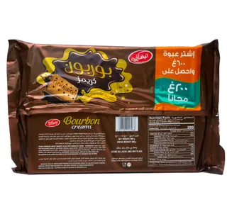Tiffany Bourbon Chocolate Cream Biscuits 600 g + 200 g