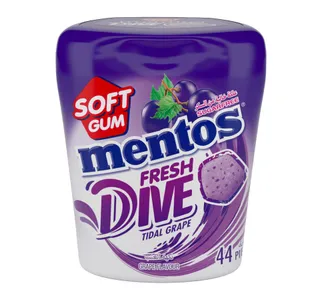 Mentos Fresh Dive Sugar Free Tidal Grape Soft Gum 88 G