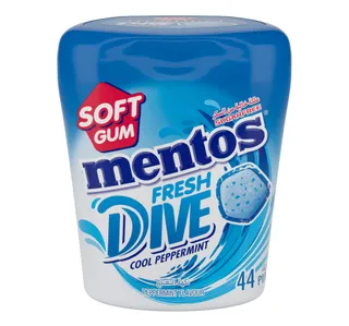 Mentos Cool Peppermint Fresh Dive Soft Gum Sugar Free 88 G