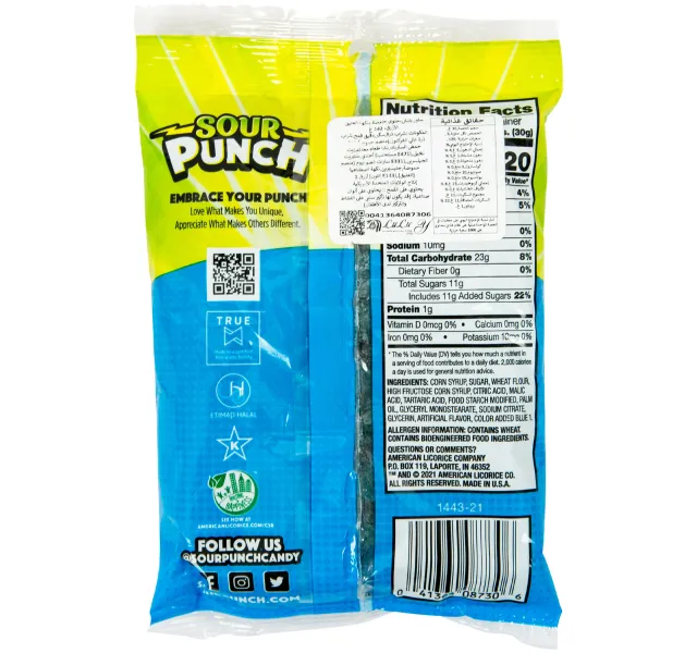 Sour Punch Bites Blue Raspberry 142 G