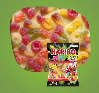 Haribo Fizz Mix Sour Gummy Candy 160 G