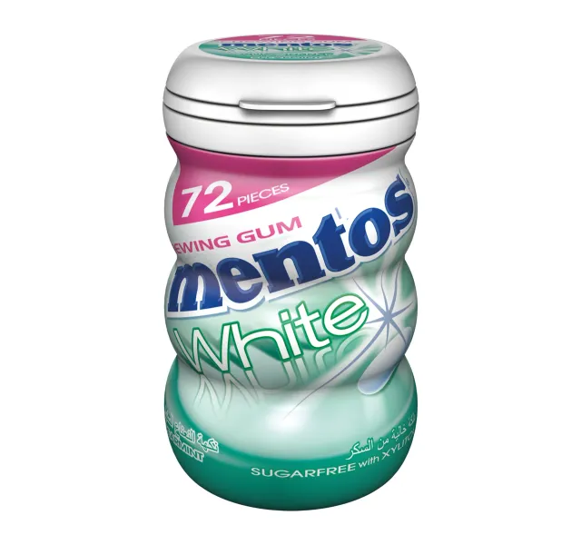 Mentos White Sugar Free Chewing Gum Spearmint Flavour 1026 G