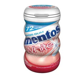 Mentos White Sugar Free Strawberry Flavour Chewing Gum 1026 G
