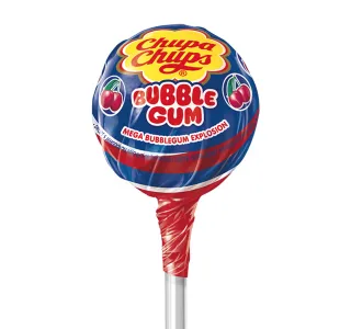 Chupa Chups Bubble Gum Cherry Lollipop Candy 16 g