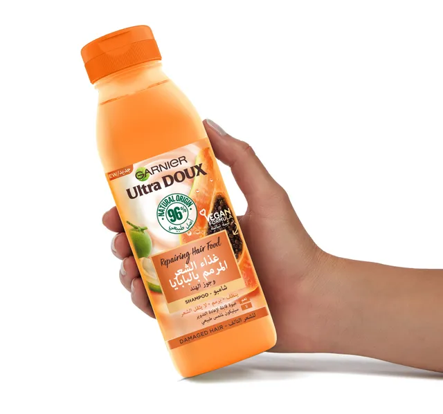 Garnier Ultra Doux Repairing Hair Food Shampoo Papaya Coconut 350 Ml