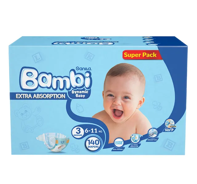 Sanita Bambi Baby Diaper Size 3 Medium 611 Kg 140pcs