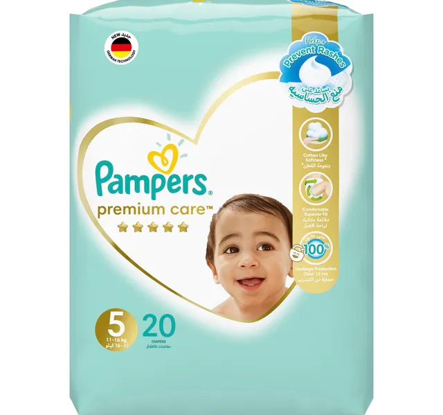 Pampers Premium Care Diapers Size 5 1116 Kg The Softest Diaper 20pcs