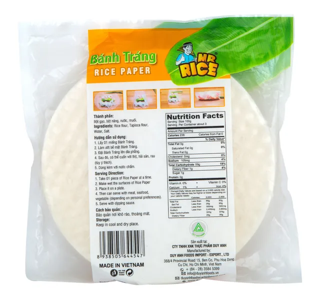 Mr Rice White Rice Paper Size 18cm 300 G