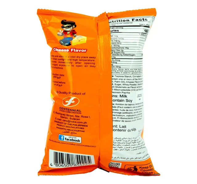 Chick Boy Pop Nik Cheese Snack 100 G