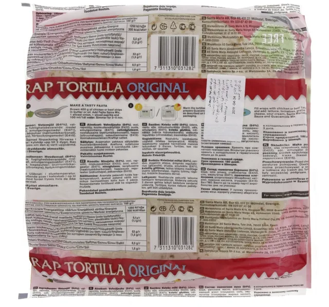 Santa Maria Original Wrap Tortilla 6 Pcs 371 G