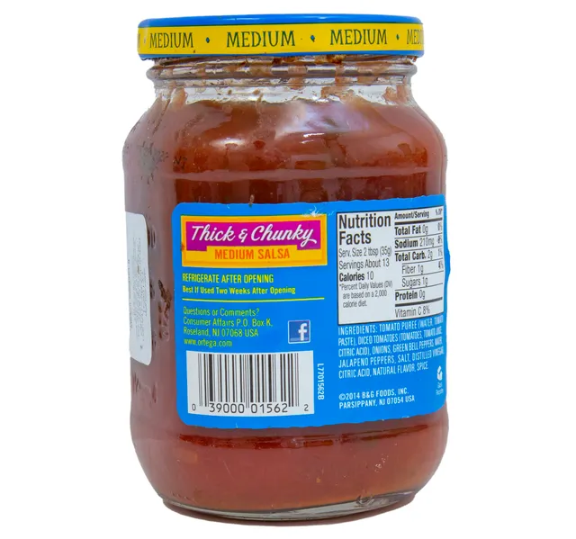Ortega Thick Chunky Medium Salsa 454 G