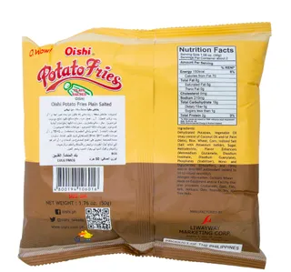 Oishi Plain Salted Potato Fries 50 g